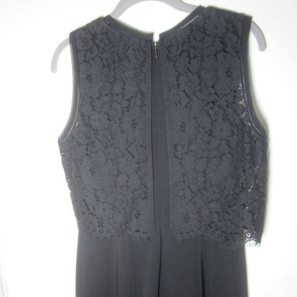 Rebecca Taylor Womens Size 4 Black Knee Length Dress with Lace Overlay Unworn - Picture 11 of 13